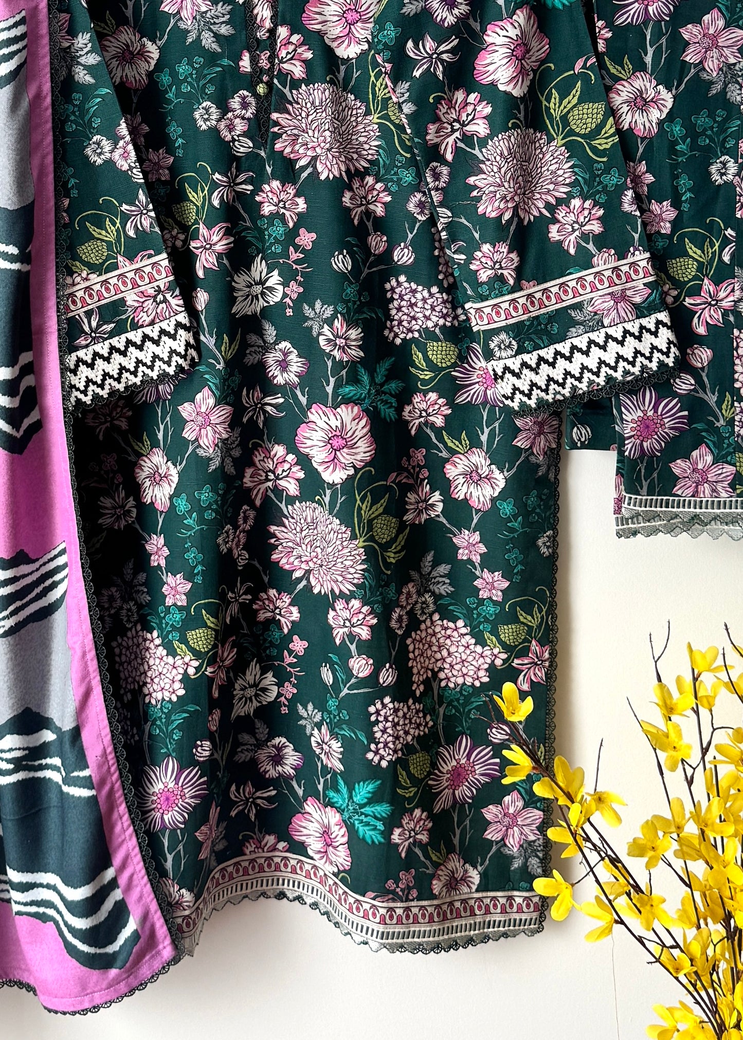 Embroidered khaddar suit-Maria b basic