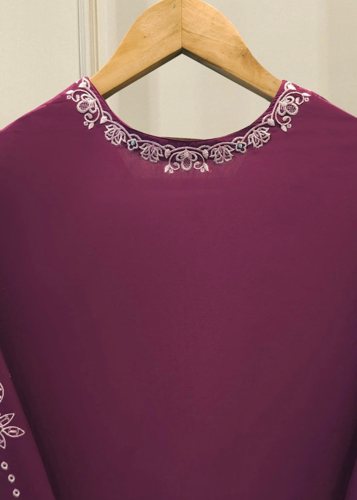 Lawn embroidered suit- Agha Noor
