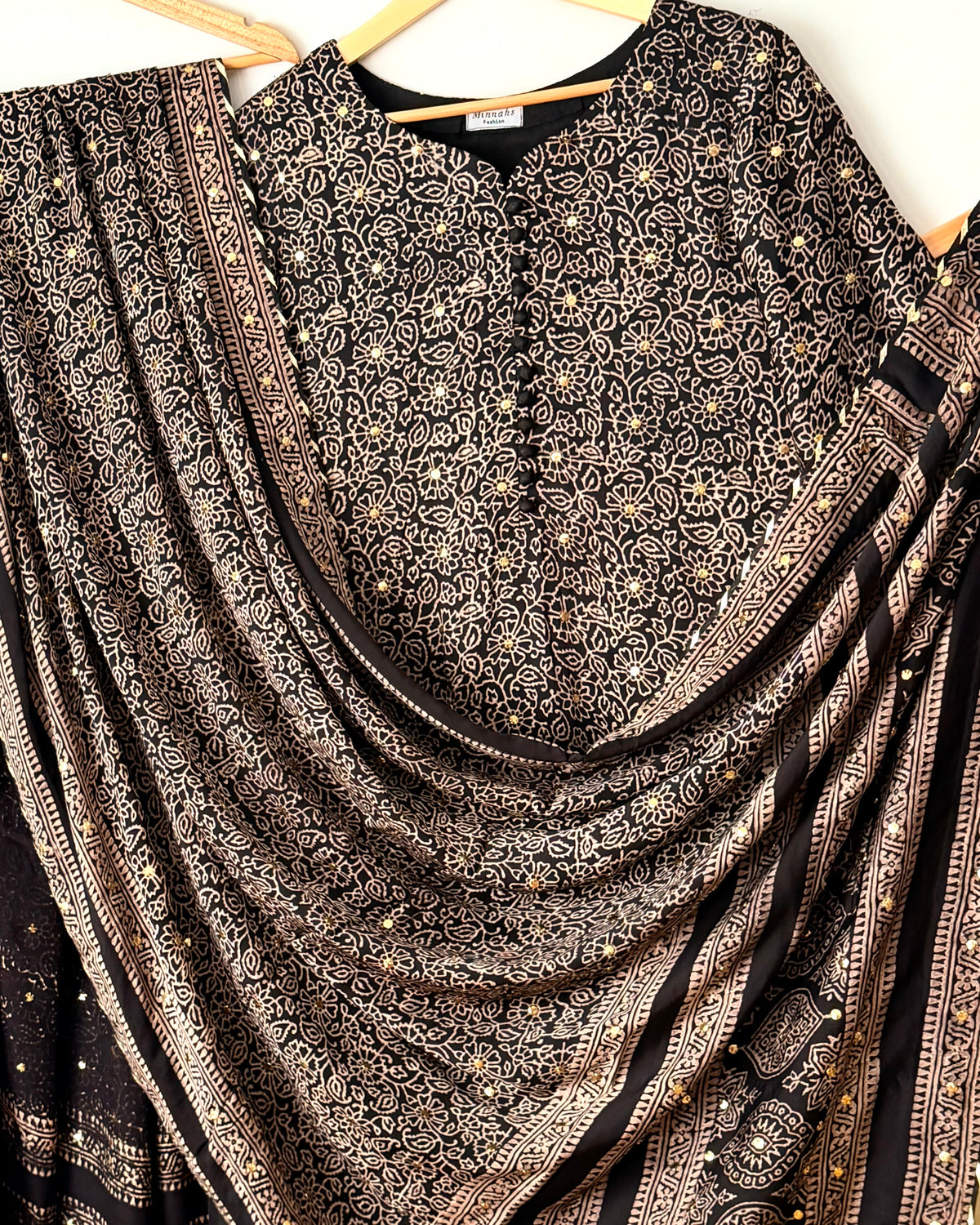 Ajrak Kamdani silk suit