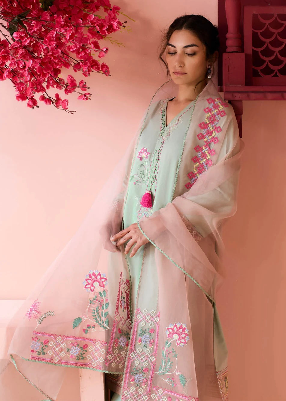 3pc Embroided suit- Mishka by Misha lakhani