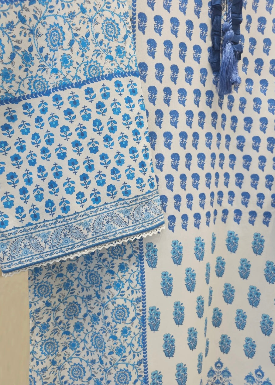 Printed lawn shirt- Agha Noor