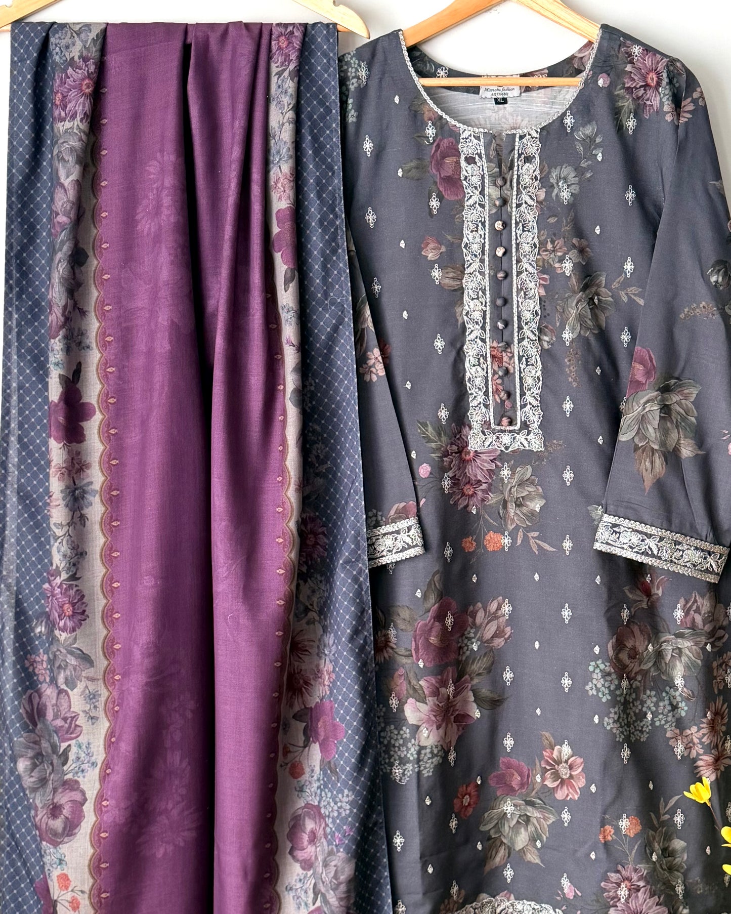 Khaddar embroidered suit - Baroque