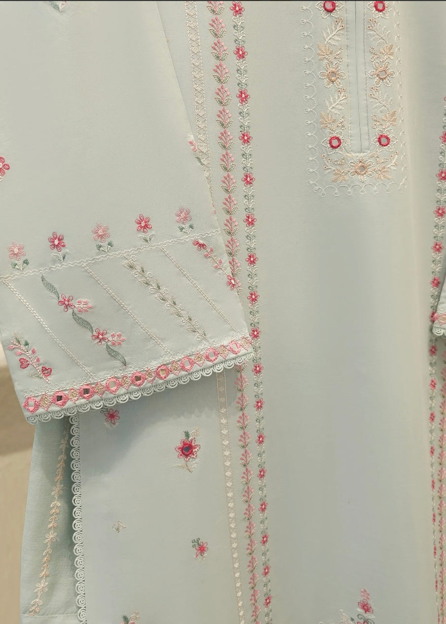 Lawn embroidered suit- Agha Noor