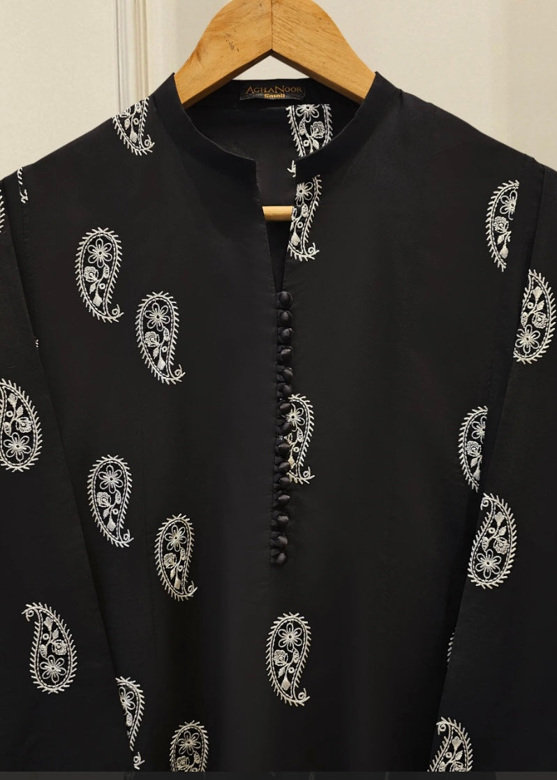 Lawn embroidered suit- Agha Noor