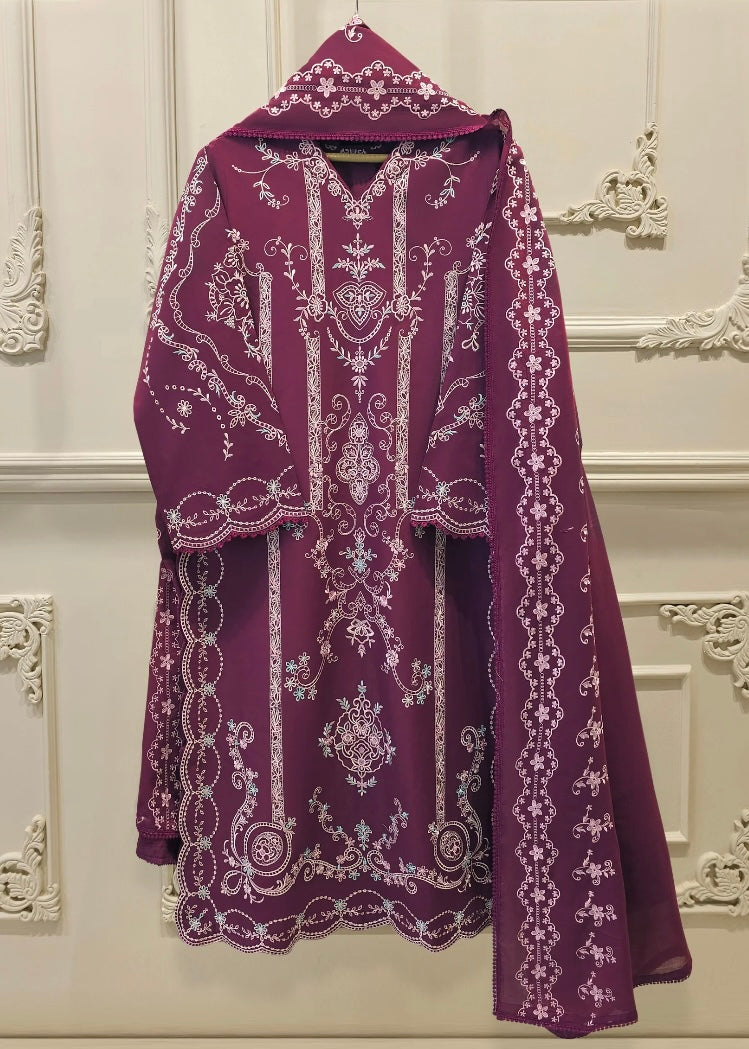 Lawn embroidered suit- Agha Noor