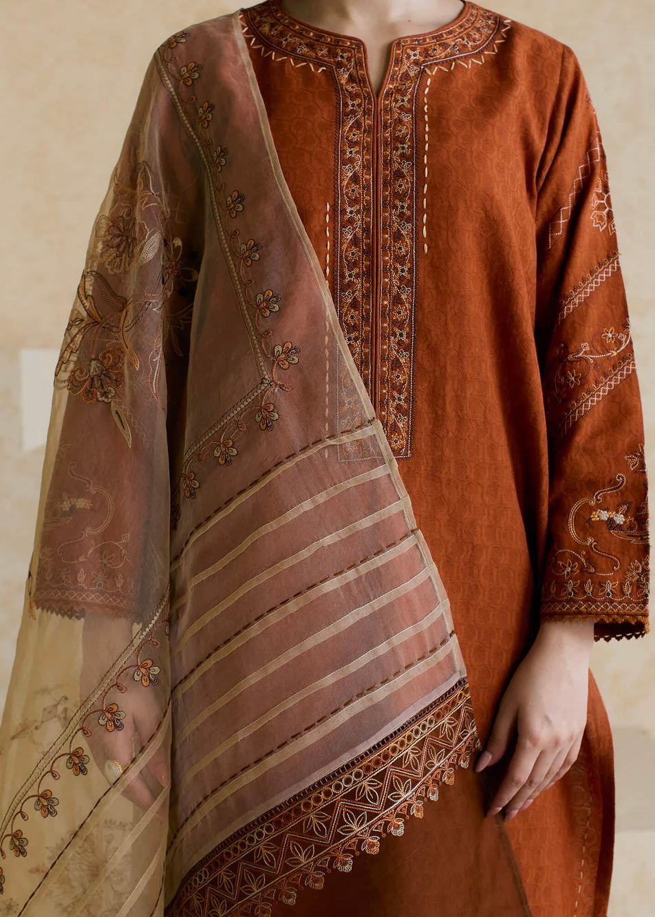 3pc Embroided suit- Mishka by Misha lakhani