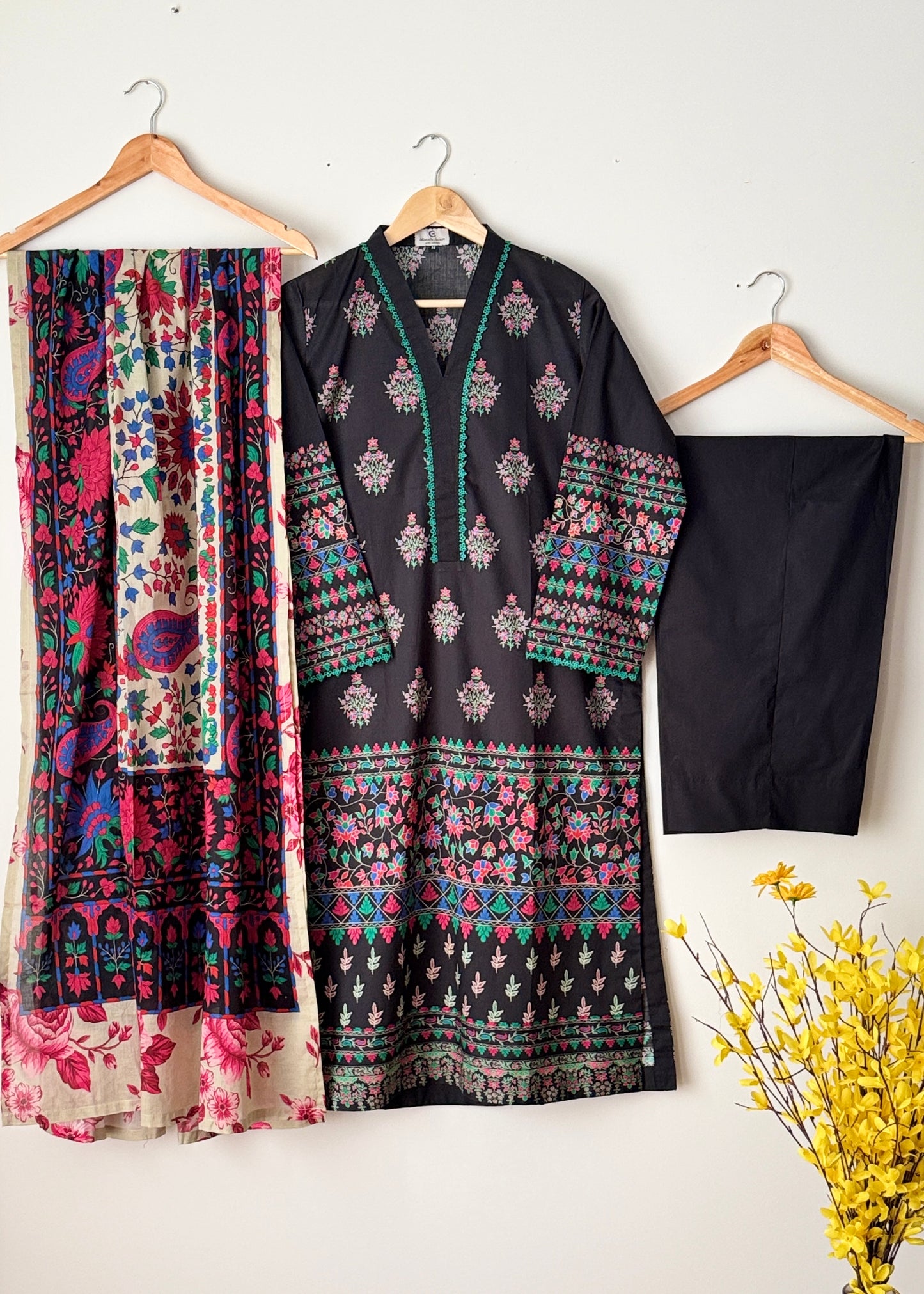 Printed lawn suit 01 - SAPPHIRE