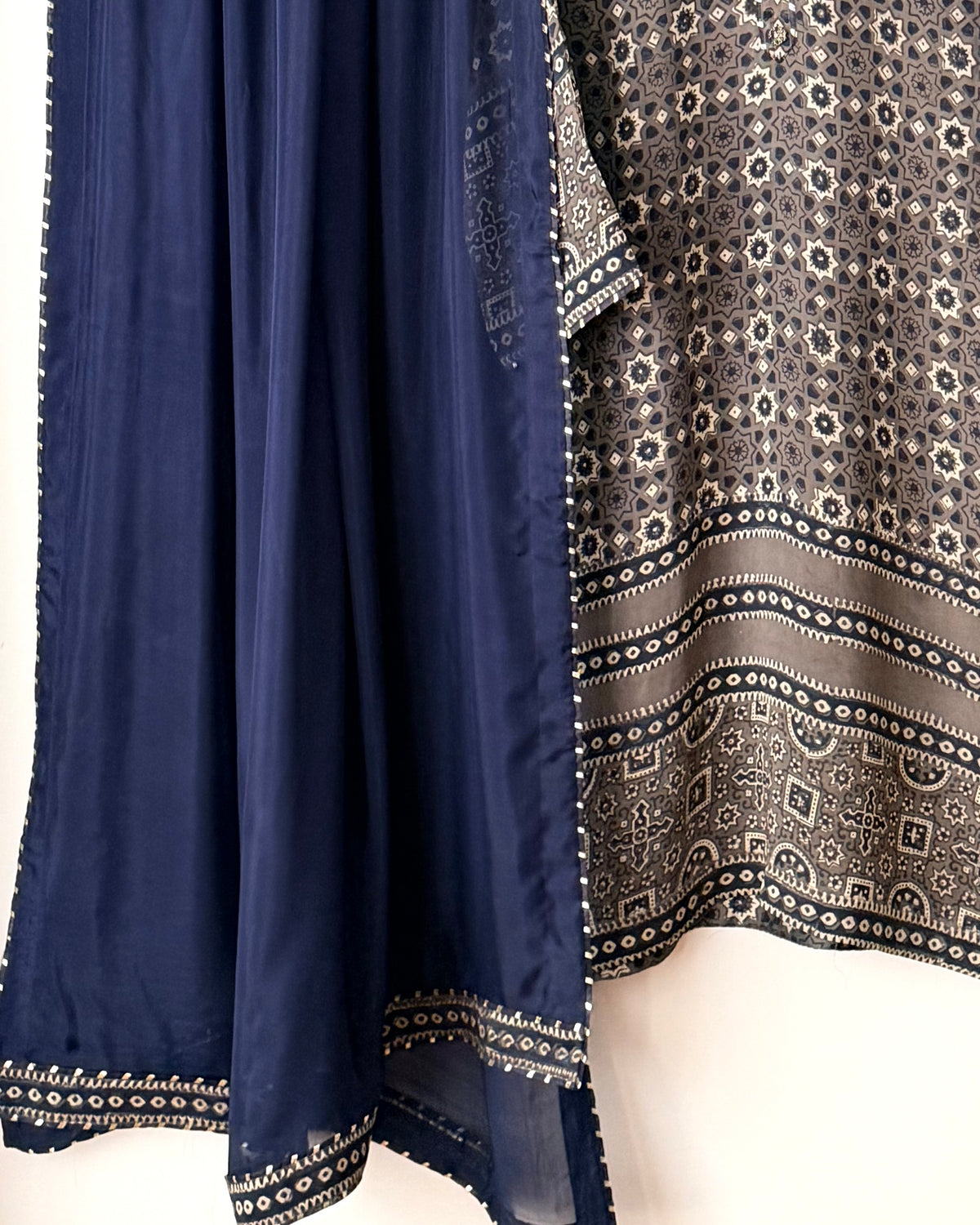 Silk ajrak suit
