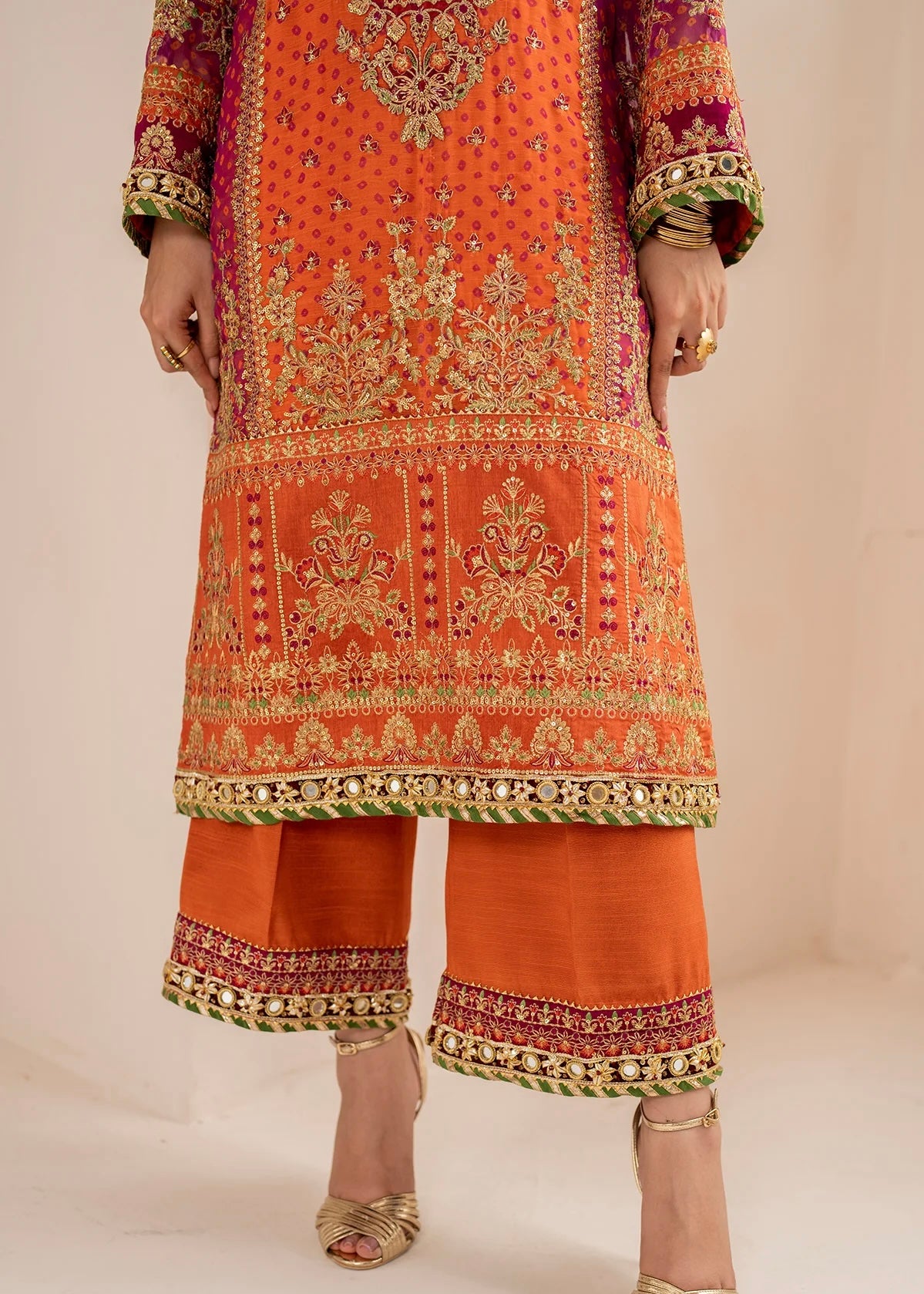 Embroidered chiffon -Baroque