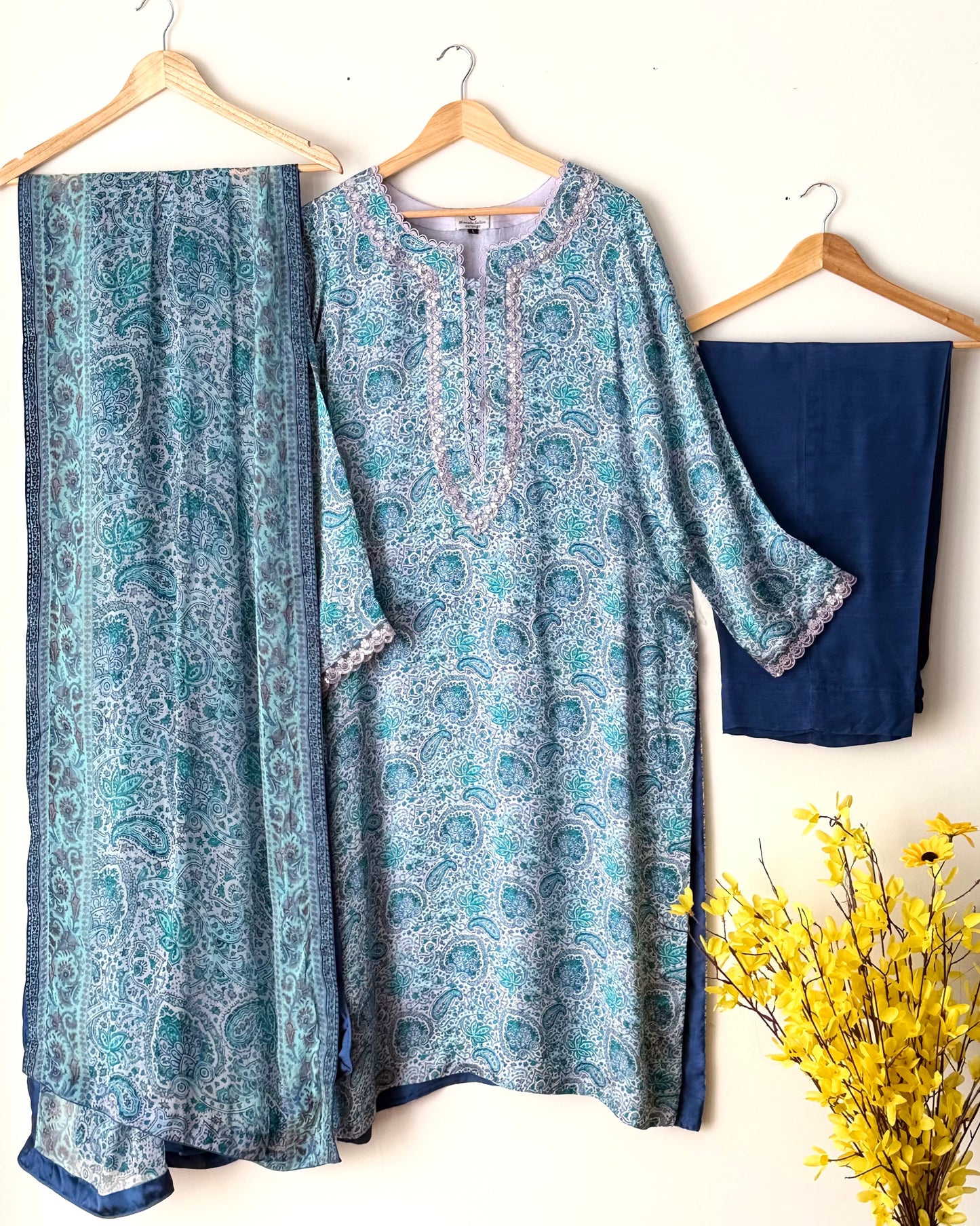 Block printed shamoze