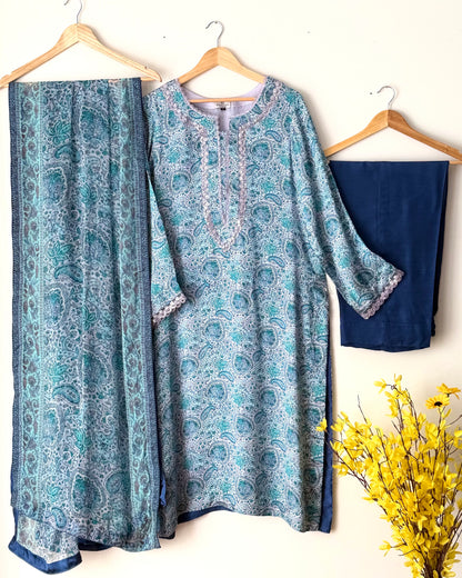 Block printed shamoze