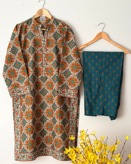Printed lawn - Limelight