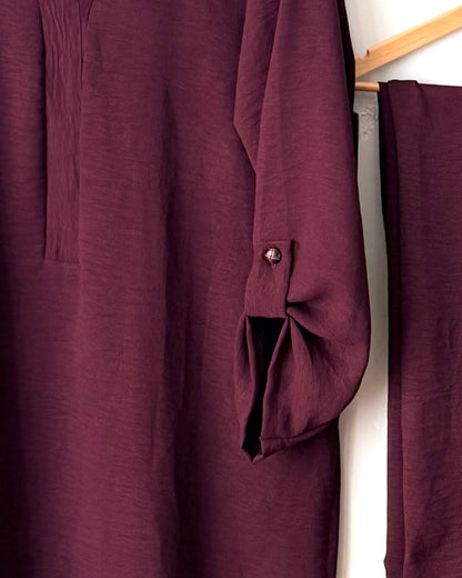 Cloud textured drape - Burgundy