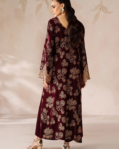 Velvet embroidered dress - Baroque
