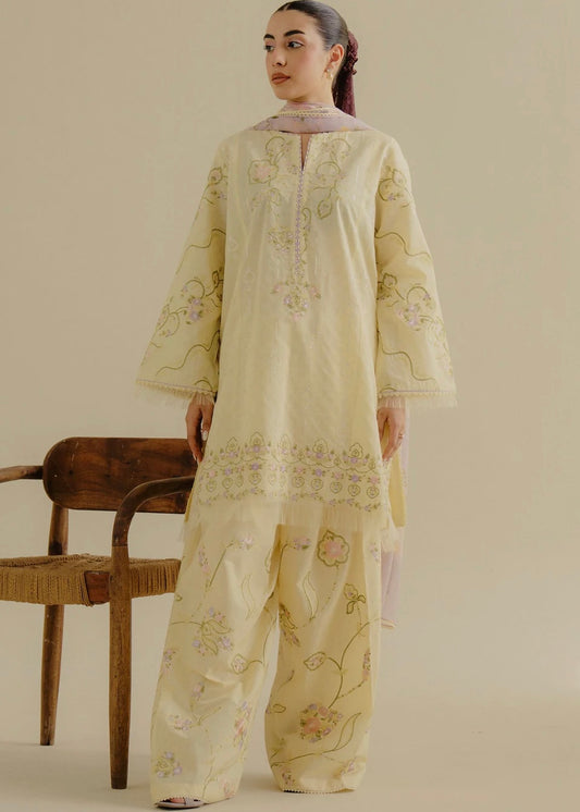Lawn embroidered suit- Zara Shahjahan