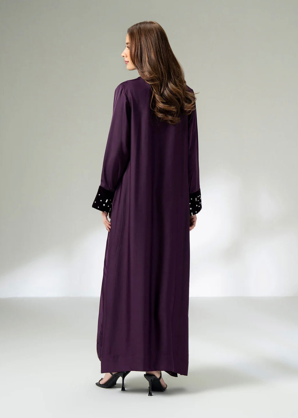 Silk embellished long shirt -Limelight