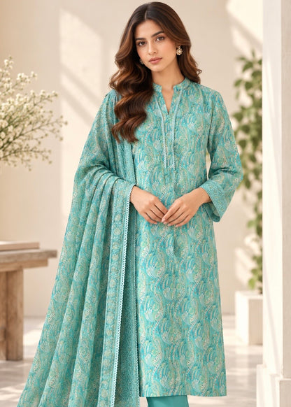 Printed crepe silk suit