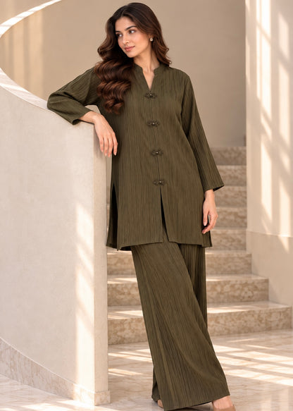 Crushed georgette - olive