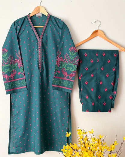 Printed lawn - Limelight