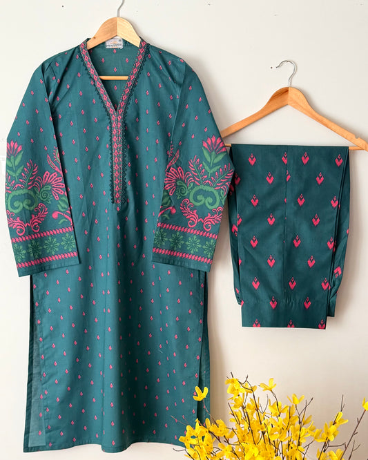 Printed lawn - Limelight
