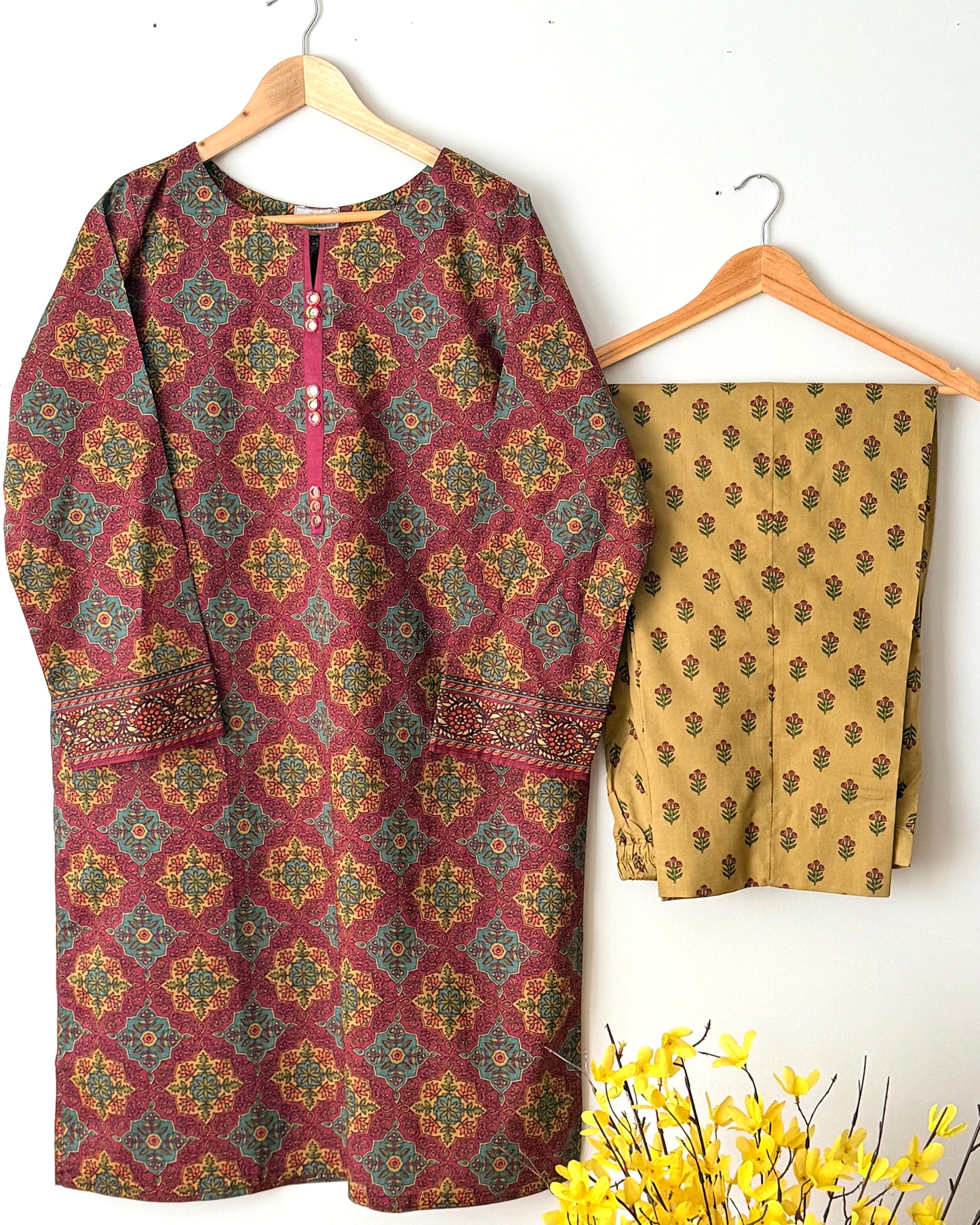 Printed lawn - Limelight