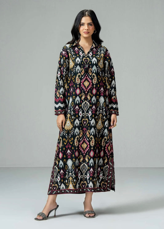 Printed khaddar - Limelight