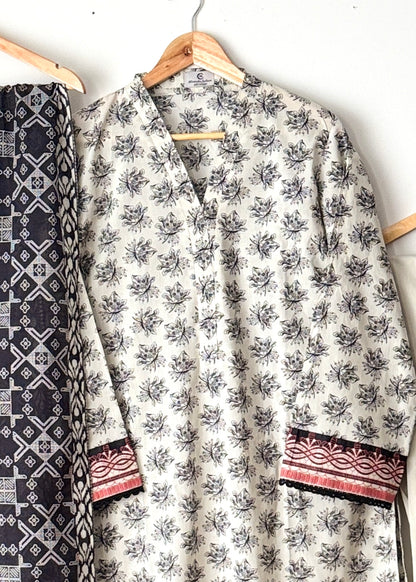 Printed lawn suit 07 - SAPPHIRE