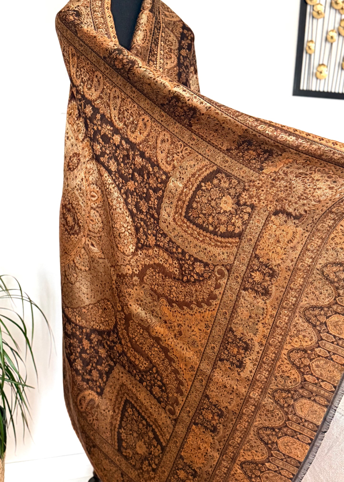 Reversible kani silk shawl