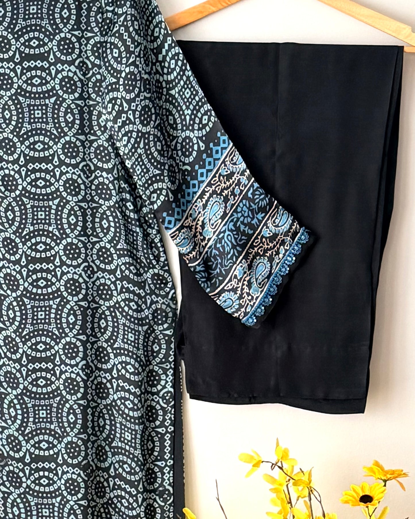 Block printed shamoze