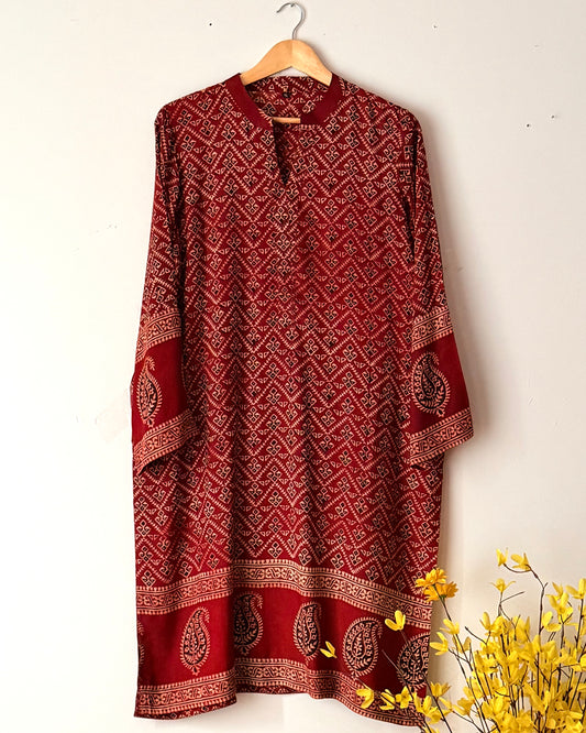 Ajrak printed shirt- Basic