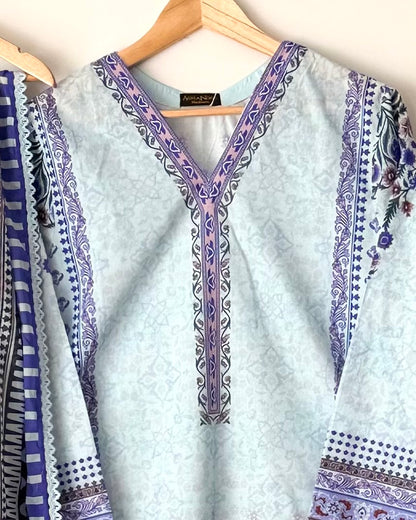 Printed lawn suit  - Agha noor