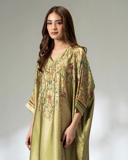 Embellished silk kaftan  - Limelight