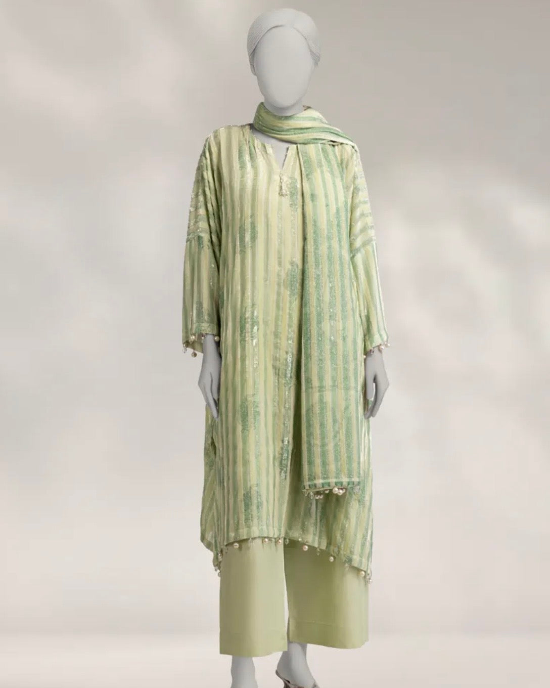 Chiffon palachi suit - J. ( Junaid jamshed )