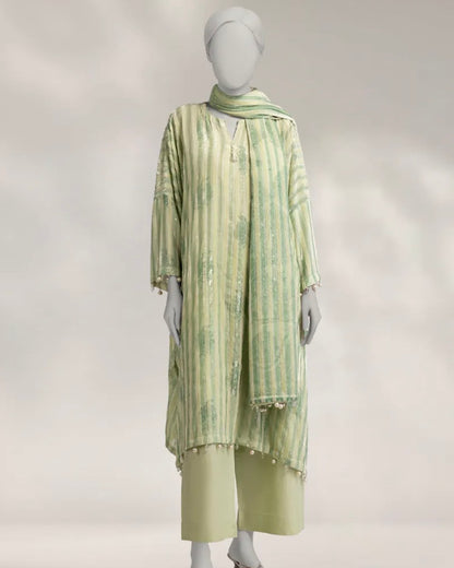 Chiffon palachi suit - J. ( Junaid jamshed )
