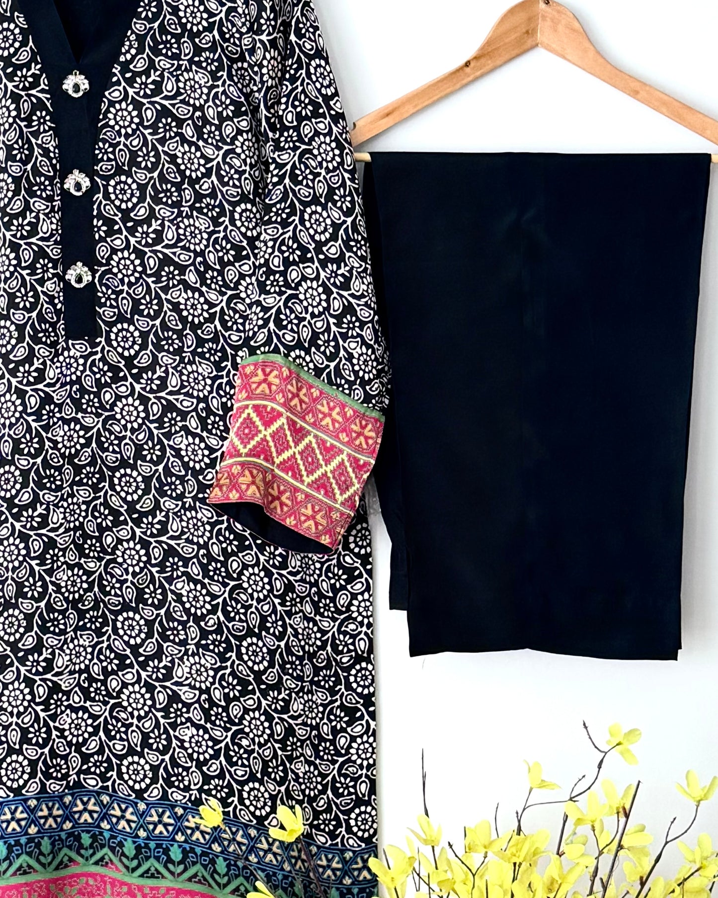 Block printed shamoze