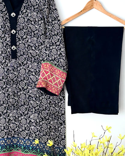 Block printed shamoze