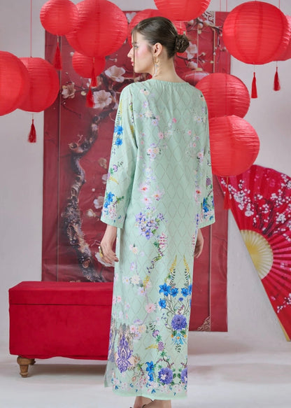 Printed crepe kaftan