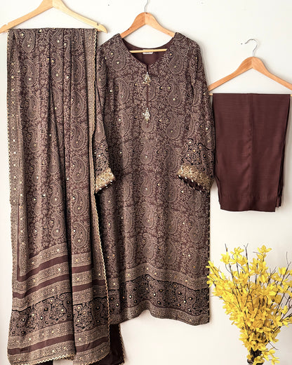 Ajrak Kamdani silk suit