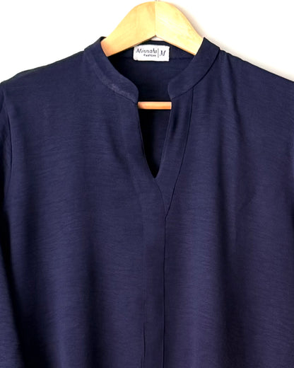 Cloud textured drape - Navy
