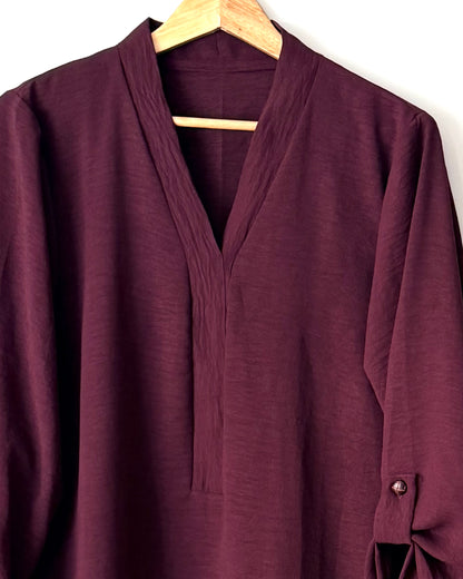 Cloud textured drape - Burgundy