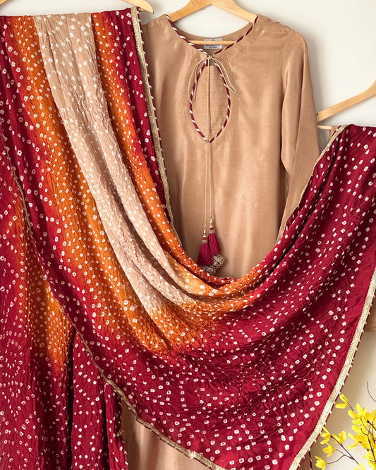 Bandhni dupatta suit