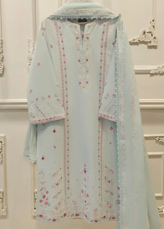 Lawn embroidered suit- Agha Noor