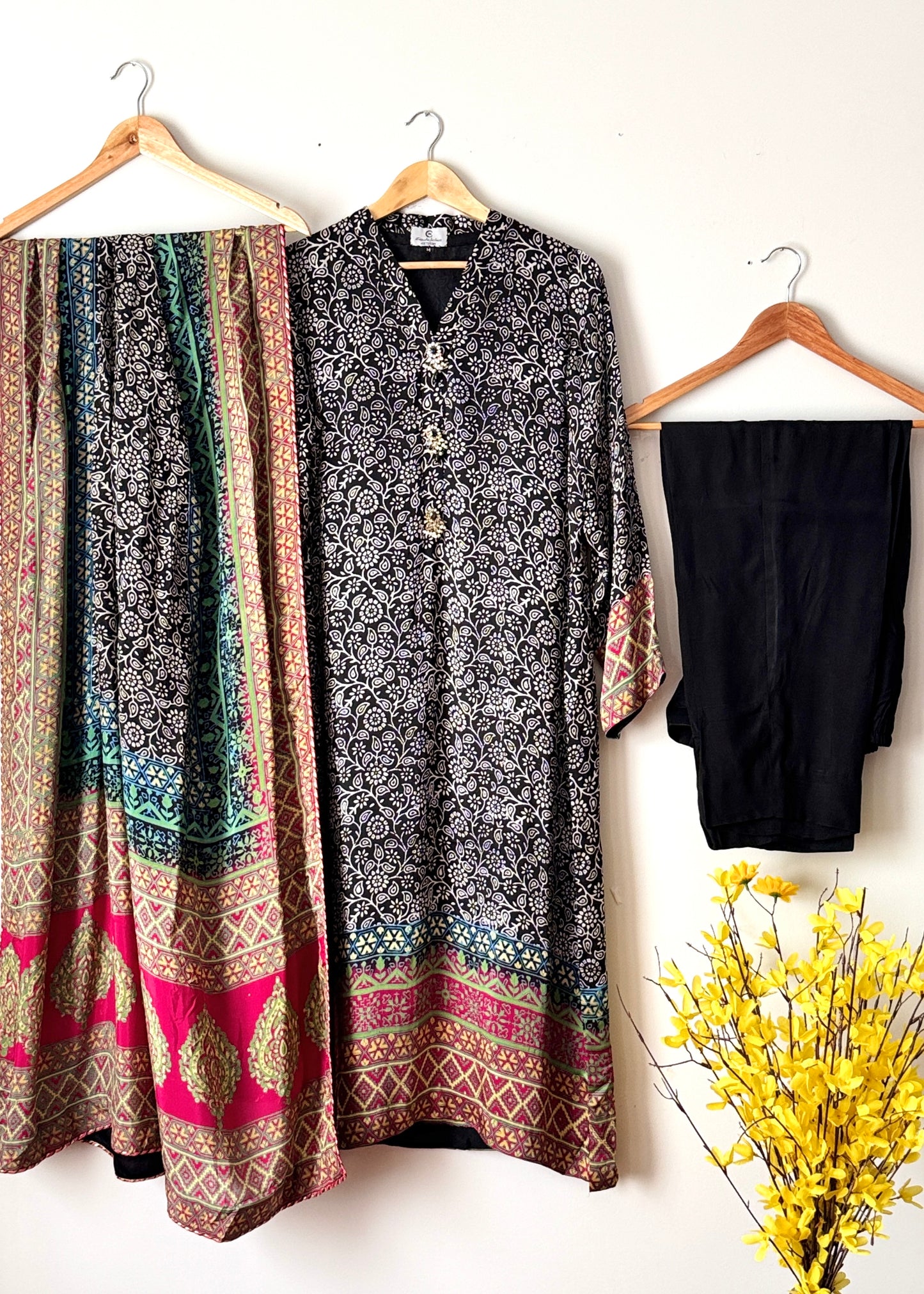 Resham -  Block printed Korean shamoze