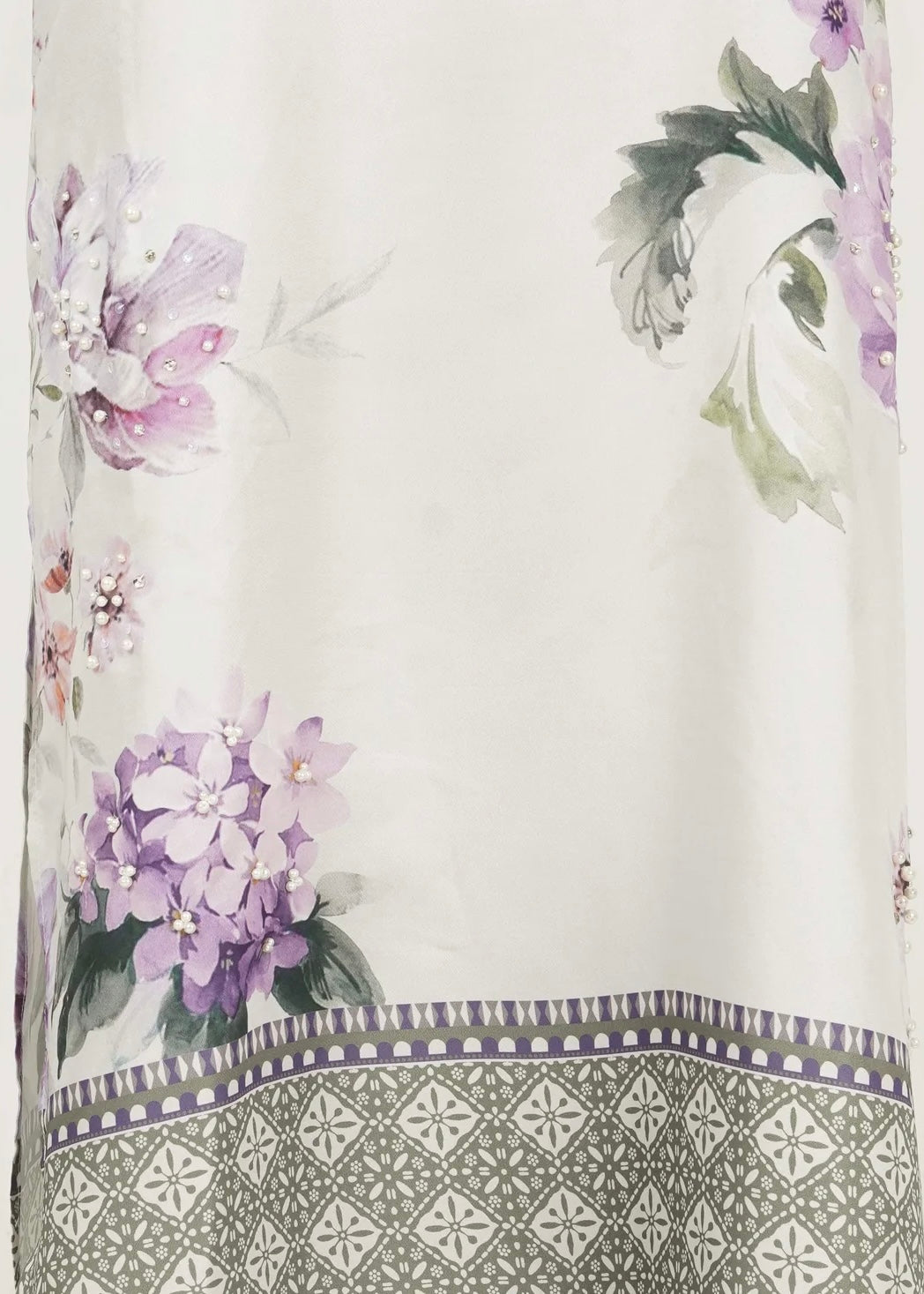Embellished silk kaftan