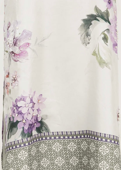 Embellished silk kaftan