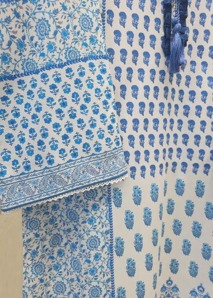 Printed lawn shirt- Agha Noor