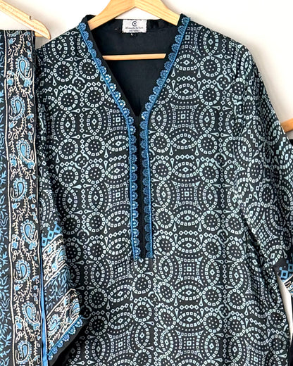 Block printed shamoze