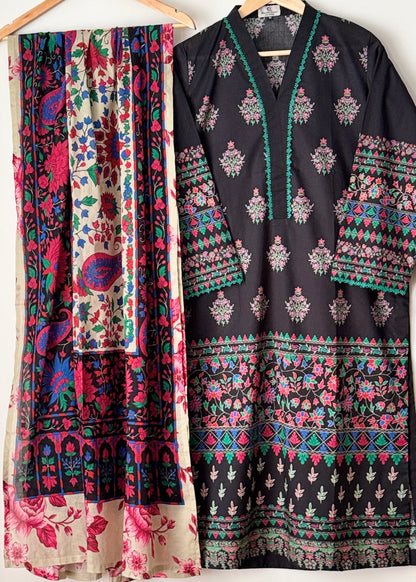 Printed lawn suit 01 - SAPPHIRE