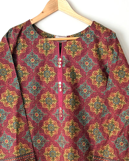 Printed lawn - Limelight