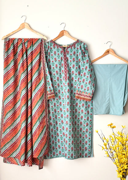 Printed lawn suit 05 - SAPPHIRE